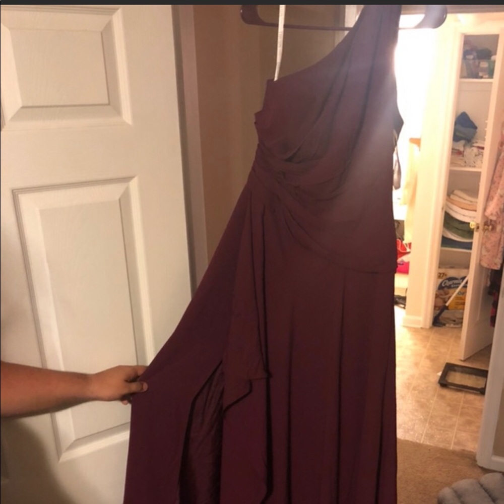 Wine brides maid dress